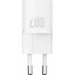 Baseus Мрежово зарядно устройство Baseus GaN5S Fast Charger 1C, 20W, 1 x Type-C F, Бял - 40407