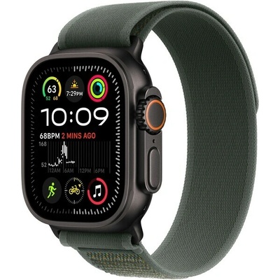 Apple Watch 49 mm zelený Trailový ťah M/L vyhotovenie z čierneho titánu MYQ43ZM/A