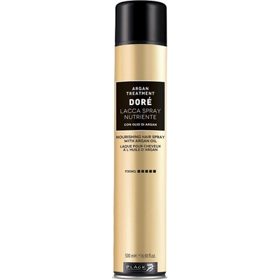 BLACK Doré Argan Hair Spray 500ml - výživný lak na vlasy so silnou fixáciou