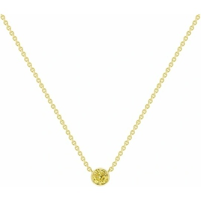 Eppi Minimalistický náhrdelník so žltým diamantom N36758