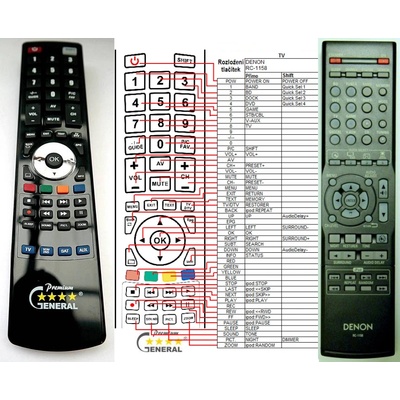 GENERAL DENON RC-1158 - съвместимо дистанционно управление на марката General (RC-1158)