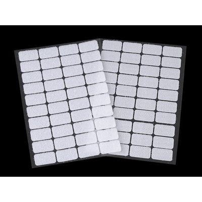 Pro Háčkování Suchý zip samolepící, obdélníčky 15x25 mm, bílý