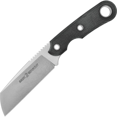 Viper BASIC2 Sheepfoot Stonewash D2, Black Canvas Micarta, Kydex VT4032CB