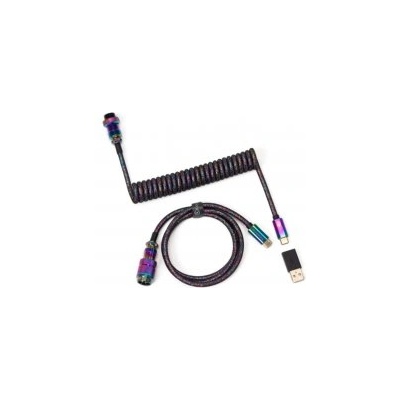 Keychron Cable Coiled Aviator Rainbow Plated Black (CAB-5)