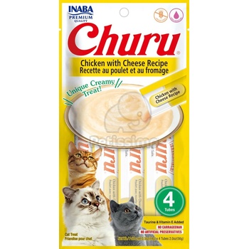 INABA Cat Churu пюре - пиле и кашкавал 4 x