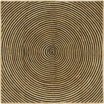 vidaXL Килим за площ Естествено и черно 120 x 120 cm юта (42010741)