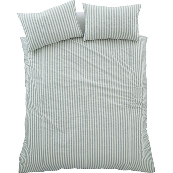 Pineapple Elephant Синьо единично спално бельо 135x200 cm Cotton Rich Woven Stripe - Pineapple Elephant (BD/61304/R/SQS/BL)
