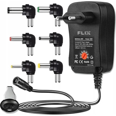 Univerzální napájecí adaptér Regulovatelná nabíječka 3-12V Síťový USB 30W 6 koncovek – Hledejceny.cz
