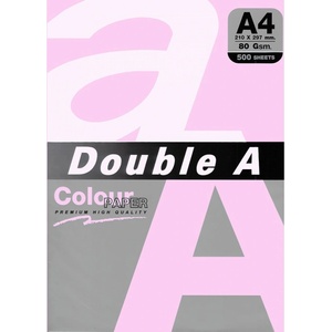 Double A Цветна хартия Double A, A4, 500л, розов