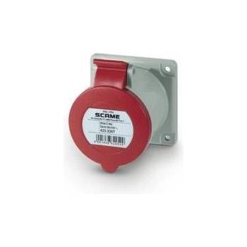 SCAME Промишлен контакт 3P+N+Е 32A 346-415V IP54 ПРАВ серия Optima панелен монтаж 75х75мм - 423.3267 (423.3267)