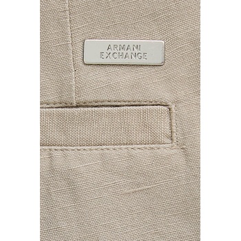 Armani Exchange къс панталон мъжки с лен (8NZS67.ZNFNZ.NOS)