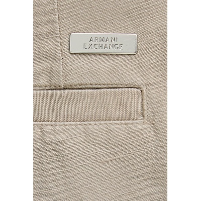 Armani Exchange къс панталон мъжки с лен (8NZS67.ZNFNZ.NOS)