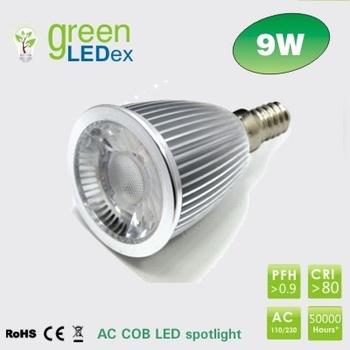 GreenLEDex LED žárovka reflektorová AC COB 9 W E 14
