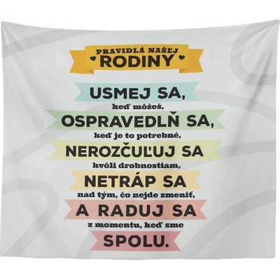Sablio Deka Pravidlá našej rodiny 150x120