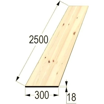 Spárovka BO 18x300 x 2500 průběžná A/B