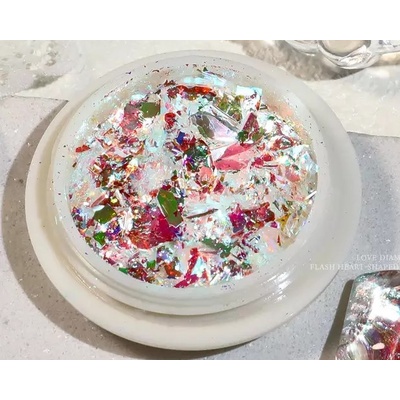 Парченца фолио ефект Счупено стъкло, медено червен хамелеон (de2186)