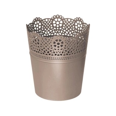 Prosperplast DLAC140 Kvetináč s krajkou LACE 13,5cm mocca