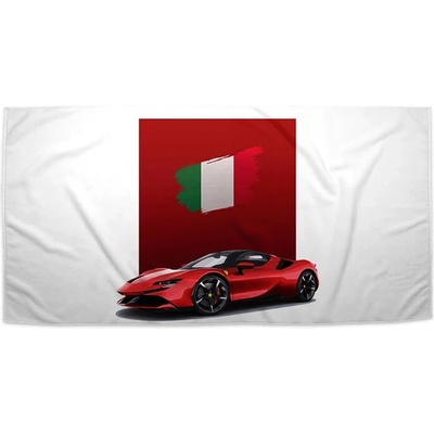Sablio Uterák Ferrari Talianska vlajka na červenom bloku 70 x 140 cm