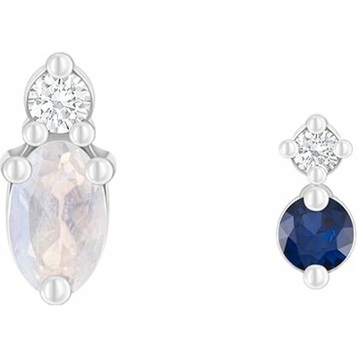 Eppi Cluster náušnice s mesačným kameňom, zafírom a diamantmi Megaira E42888