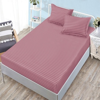 EmonaMall Едноцветен долен чаршаф с ластик и две калъфки (за матрак от 160x200 до 180x200) EmonaMall, 3 части - Модел S18240 (S18240-3333f5-10)