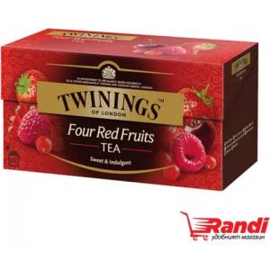 TWININGS Чай Twinings Four Red Fruits 25бр. 50гр