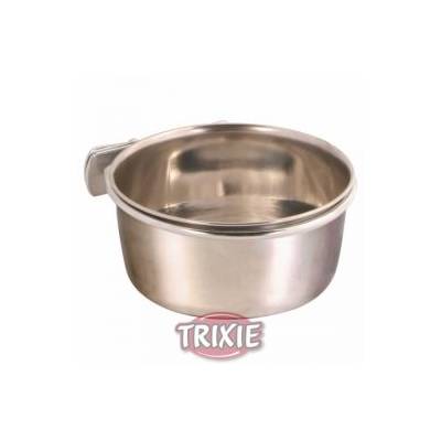 Nerezové krmítko s pevným úchytom do klietky 300ml/9cm TRIXIE 300ml
