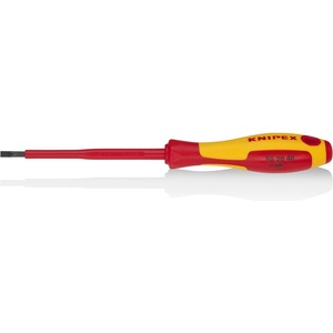 KNIPEX Отвертка шлиц 4.0, VDE 1000V жълто-червена ръкохватка 202мм, - K982040 (K982040)