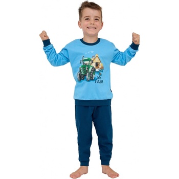 Cornette Dětské pyžamo CORNETTE FARM modrá