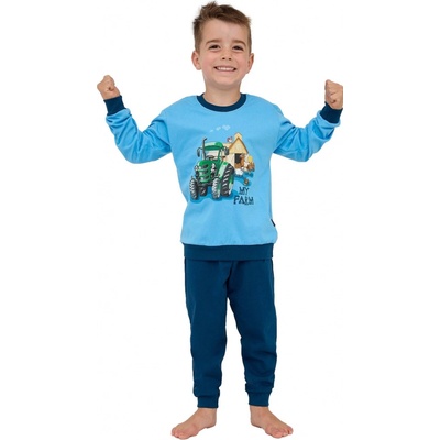 Cornette Dětské pyžamo CORNETTE FARM modrá