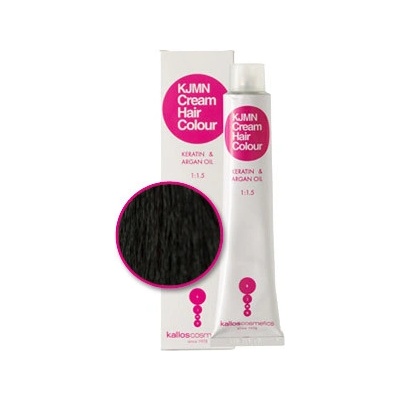 Kallos KJMN Cream Hair Color - krémová profesionálna farba na vlasy, 100 ml 2.0 veľmi tmavohnedá