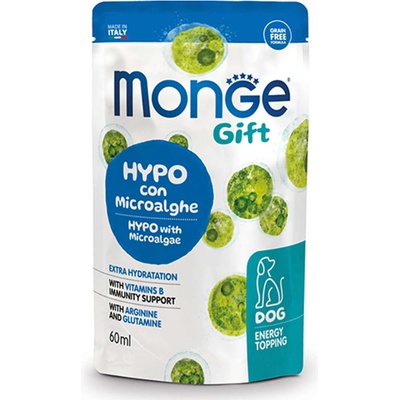 Gemon Monge Gift Energy Topping Hypo - Енергиен топинг за кучета, хипоалергенен с микроводорасли, 60 мл