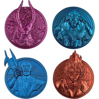 Fanattik Sada zberateľských medailónov Magic the Gathering Planeswalkers Medallion Collection 4 ks