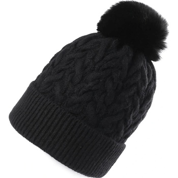 Prima obchod dívčí zimní čepice s bambulí Emi Rossčerná