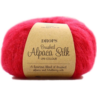 Drops Brushed Alpaca Silk UNI 07 červená