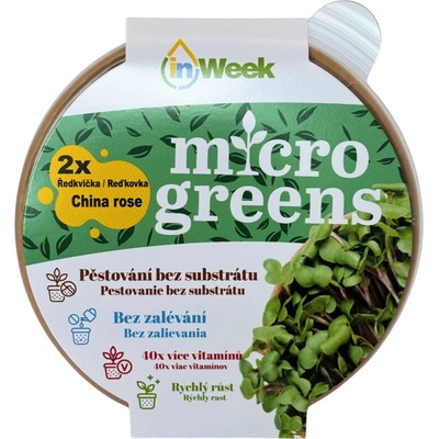 InGreen INWEEK Microgreens set 2+2 Reďkovka 40 g