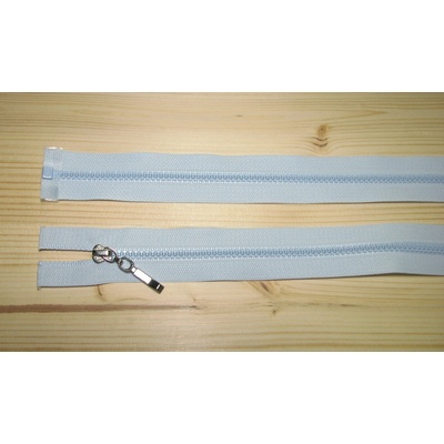 Kostenný zips modrá svetlá 3mm deliteľný jednosmerný 40cm