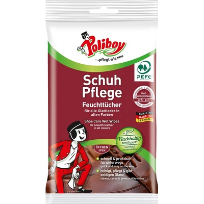 Poliboy vlhčené utěrky pro péči o obuv 10 ks