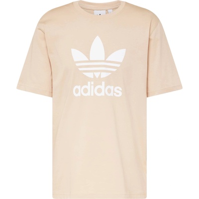 Adidas originals Тениска 'Adicolor Trefoil' бежово, размер XS