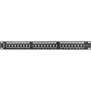 Lanberg patch panel 24 port 1U CAT. 6 shielded, black (PPS6-1024-B) - gtcomputers