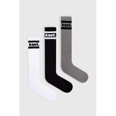 kust. 3-pack pánské ponožky kust.kneelenght.socks01 černá