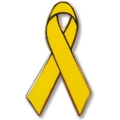 Odznak (pins) 30mm Stuha - žltá
