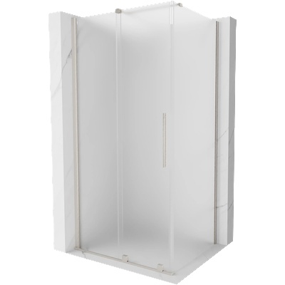 Mexen Velar плъзгаща се душ кабина 100 x 70 cm, матирано, четкан никел - 871-100-070-31-97 (871-100-070-31-97)