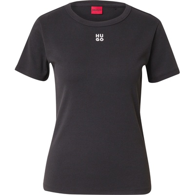 HUGO Тениска 'Deloris' черно, размер L