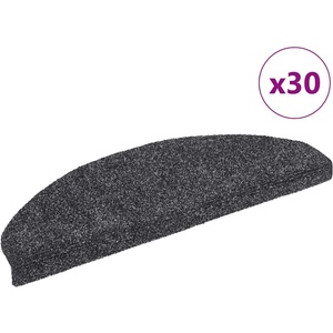 vidaXL Изтривалки за стълби, самозалепващи се, 30 бр. , 65x21x4 см, тъмносиви, полукръгли, големи (3365656)