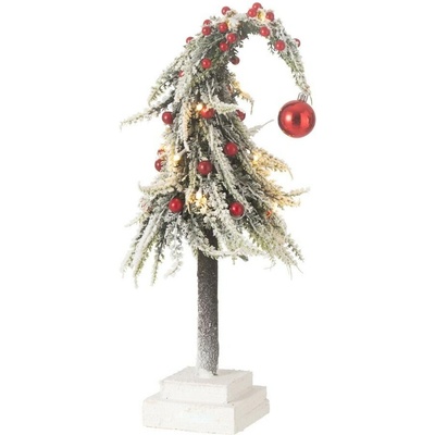 J-Line by Jolipa Vánoční zasněžený stromek s Led světýlky Xmas S - 15*15*45 cm - J-Line by Jolipa