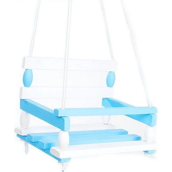 Teddies houpačka dřevo modrá 38 x 30 cm