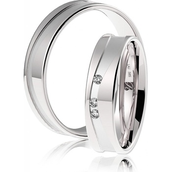 Blink Blink Biele svadobné obrúčky s kameňmi 8058 BL