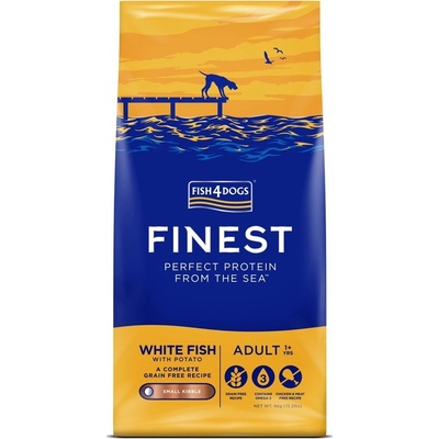 Fish4Dogs Adult Small Finest biela ryba so zemiakmi 6 kg