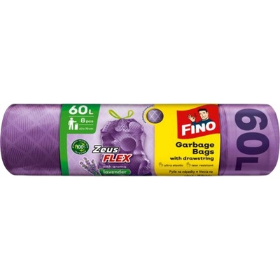 Fino Zeus Flex Lavender Sáčky zatahovací 35µm 60 l 8ks