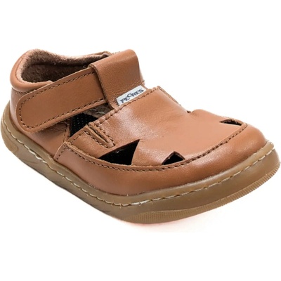 Pegres kožené barefoot sandálky sbf51l hnědé